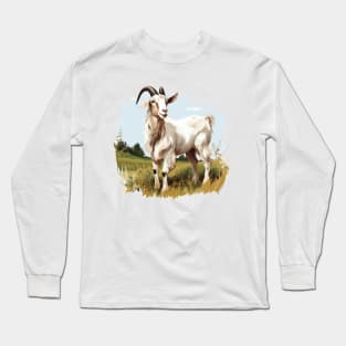 White Goat Long Sleeve T-Shirt